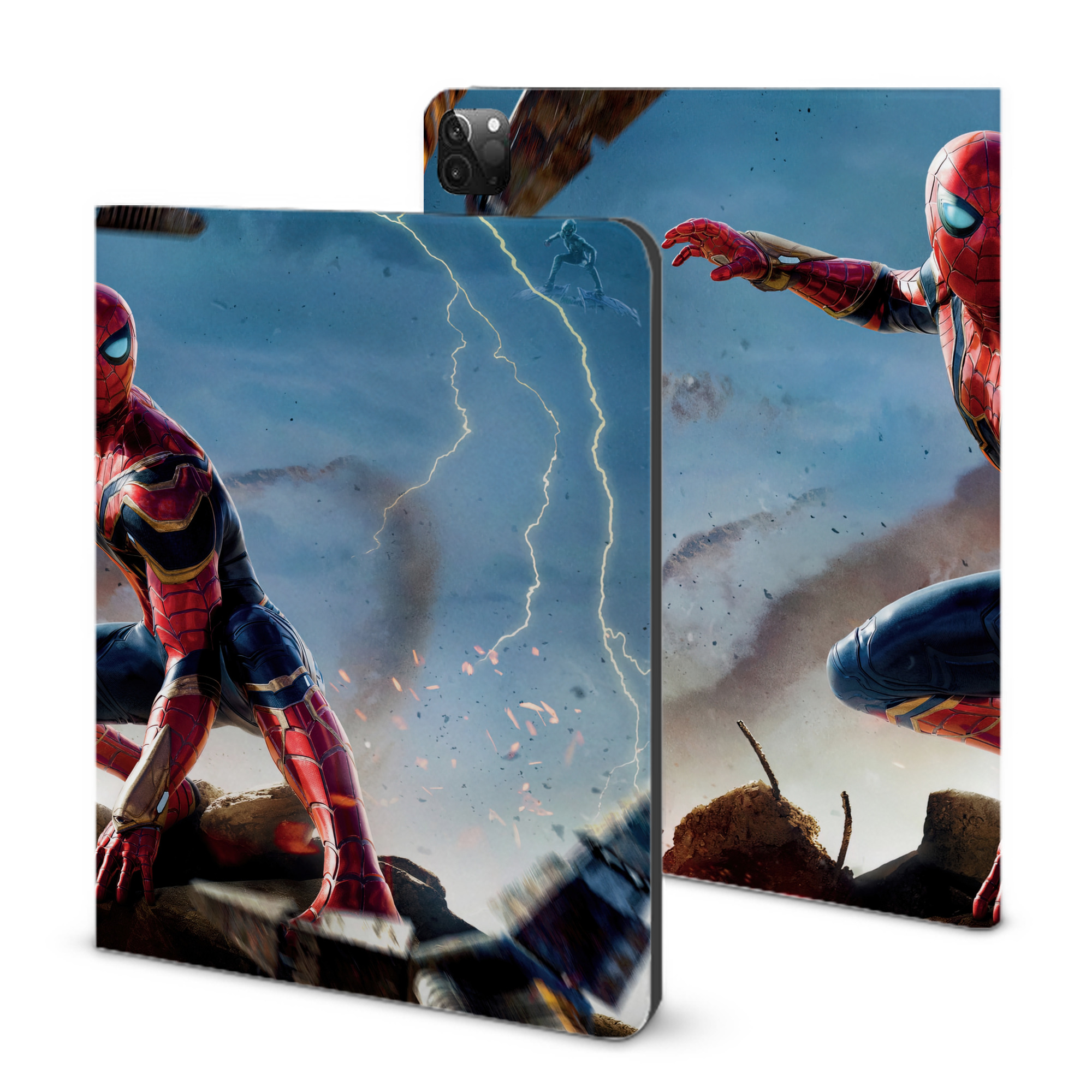 （画像用） Spider Man スパイダーマン IPadケース ペンホルダー付き ブックスタイルデザイン